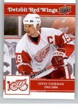 2025-26 Upper Deck Detroit Red Wings Centennial Base Set Steve Yzerman #55