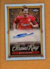 2025 Topps Premier League Chrome King Autograph Steven Gerrard #CKA-SG card