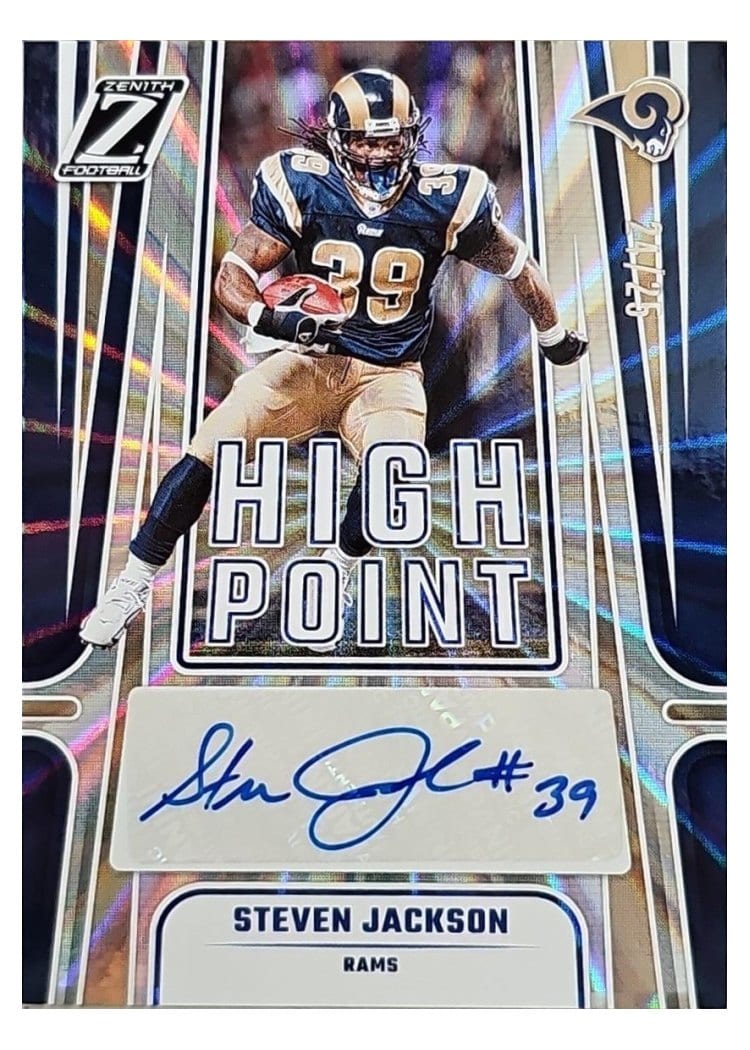 2024 Panini Zenith High Point Signatures Steven Jackson #HPS-SJN card