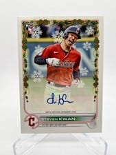2022 Topps Holiday Autographs Steven Kwan #WHA-SK card