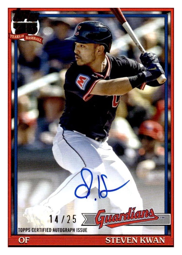 2026 Topps 1991 Topps Autographs Steven Kwan #91A-KWA card