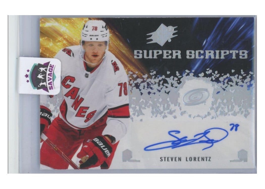 2021-22 SPx Superscripts Steven Lorentz #SS-SL card
