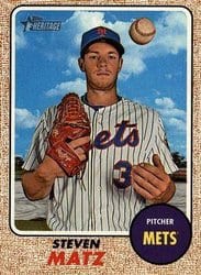 2017 Topps Heritage Base Set Steven Matz #707 card
