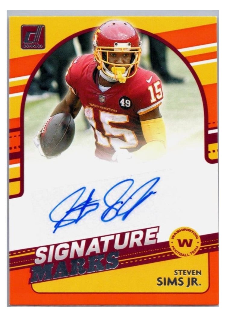 2021 Donruss Signature Marks Steven Sims Jr. #SM4