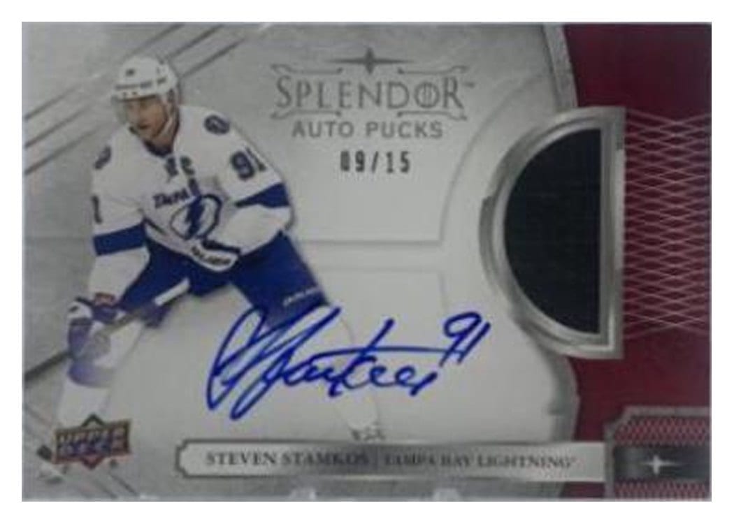 2020-21 Upper Deck The Cup 2017-18 Splendor Update - Autograph Pucks Steven Stamkos #AP-SS card