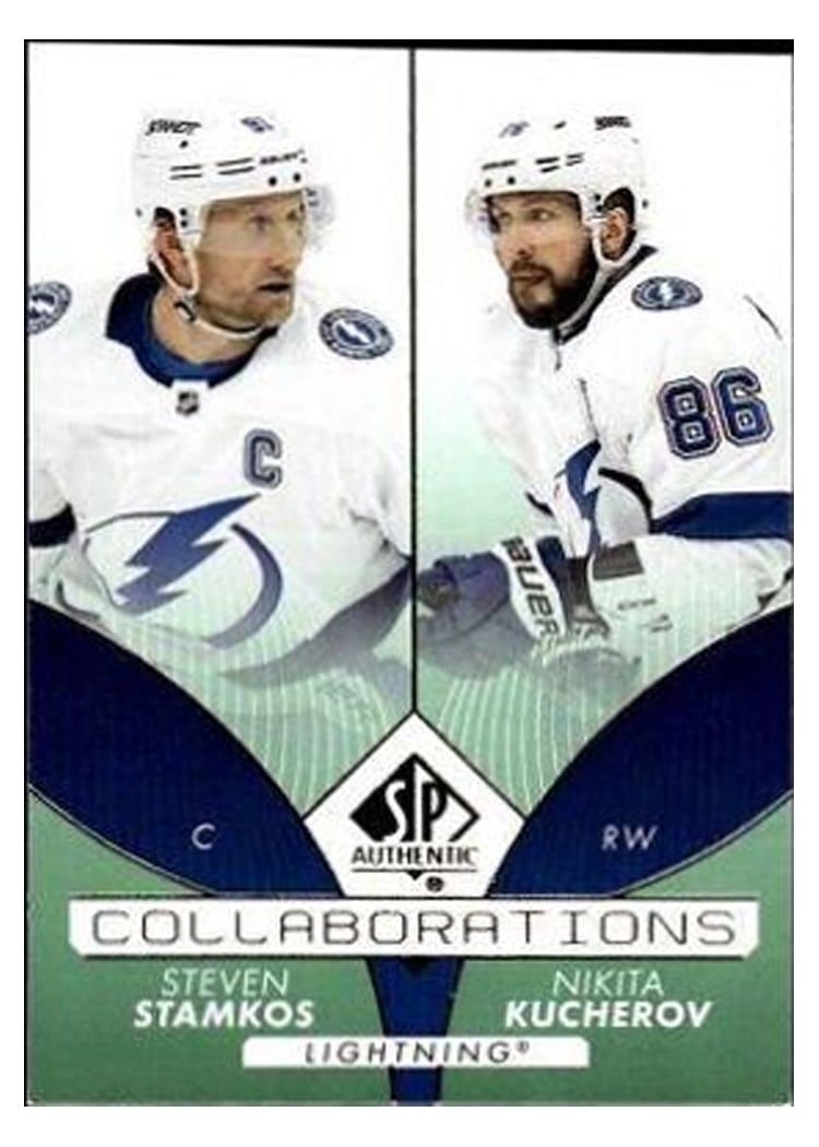 2022-23 SP Authentic Collaborations Steven Stamkos/Nikita Kucherov #C-16 card