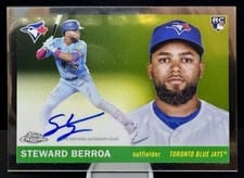 2025 Topps Chrome Platinum Autographs Steward Berroa #CPA-SB card