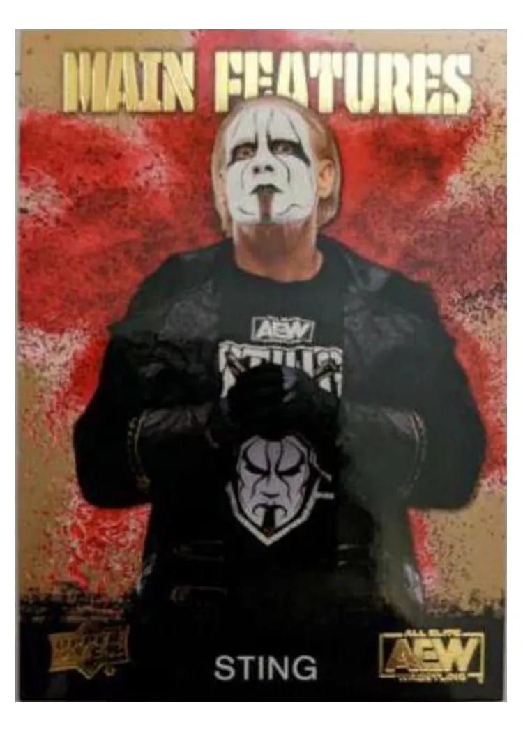 2021 Upper Deck AEW Main Features Sting Gold #MF-23 card