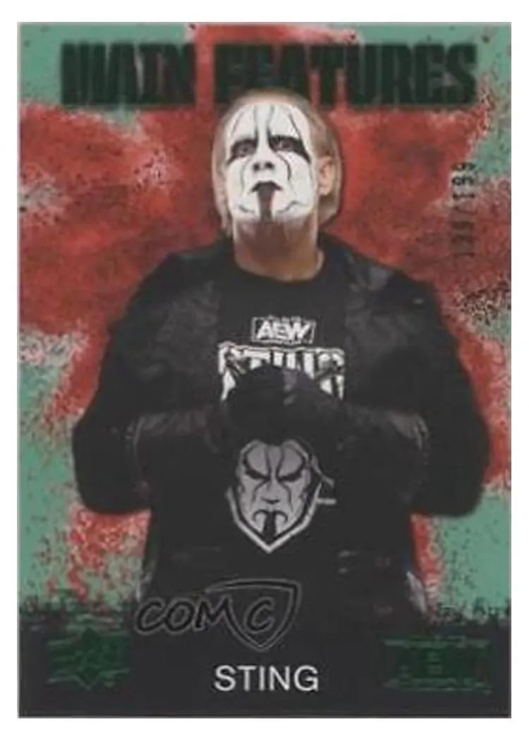 2021 Upper Deck AEW Main Features Sting #MF-23 card
