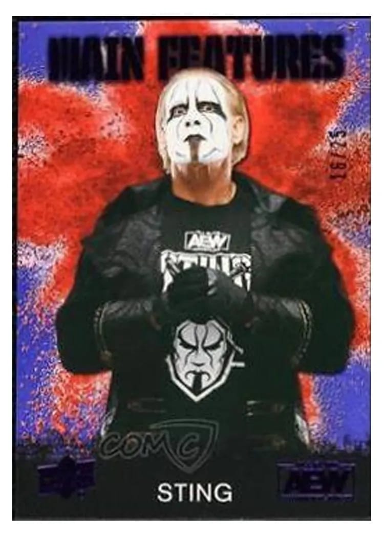 2021 Upper Deck AEW Main Features Sting #MF-23 card