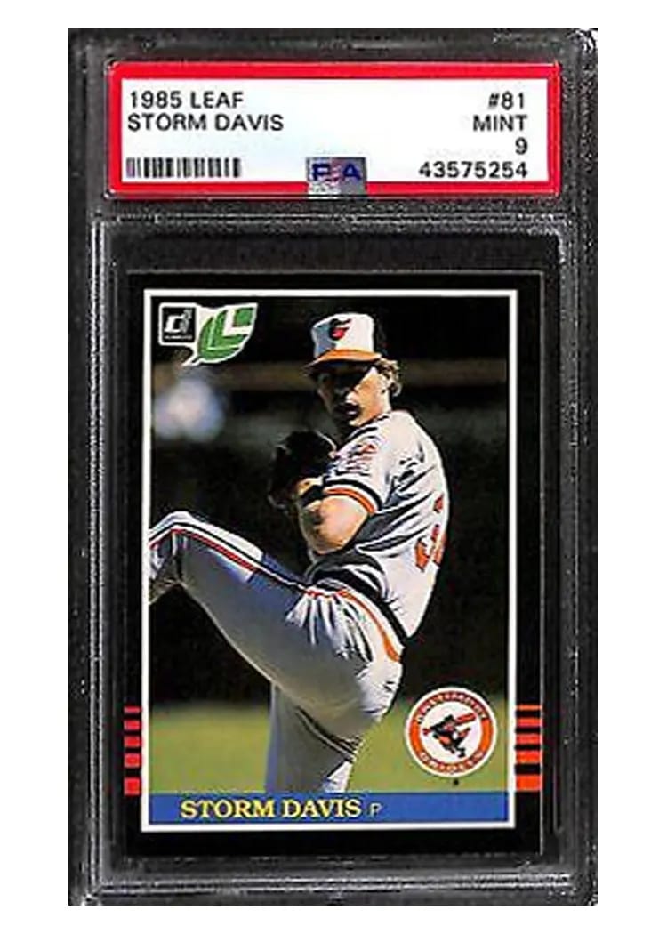 1985 Leaf Storm Davis #81 card
