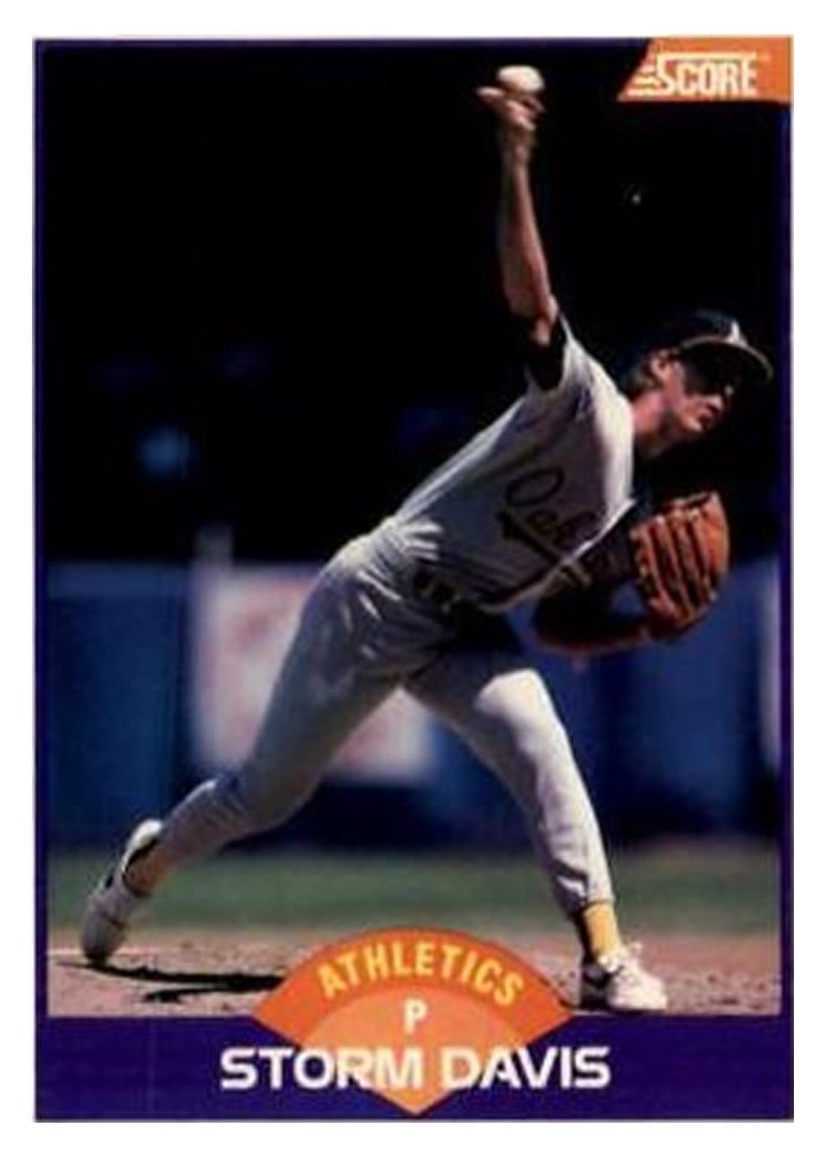 1989 Score Storm Davis #248 card