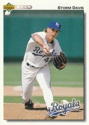 1992 Upper Deck Base Set Storm Davis #499 card