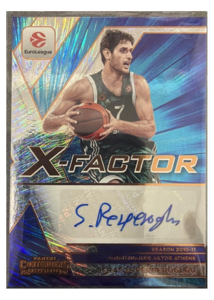 2025 Panini Contenders EuroLeague X-Factor Autograph Stratos Perperoglou #12 card
