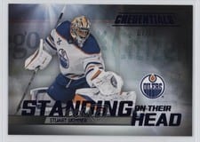2025-26 Upper Deck Credentials Standing on Their Head Stuart Skinner #SH-11 card
