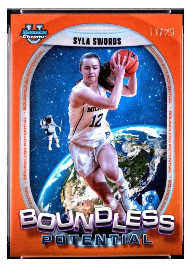 2024-25 Bowman University Chrome Boundless Potential Syla Swords #BP-19 card