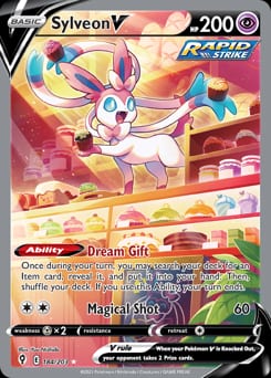 2021 Evolving Skies Sylveon V #184 card