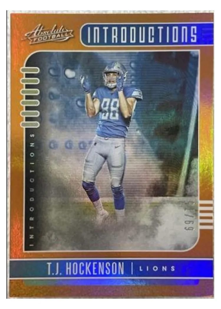 2019 Panini Absolute Introductions T.J. Hockenson #19 card