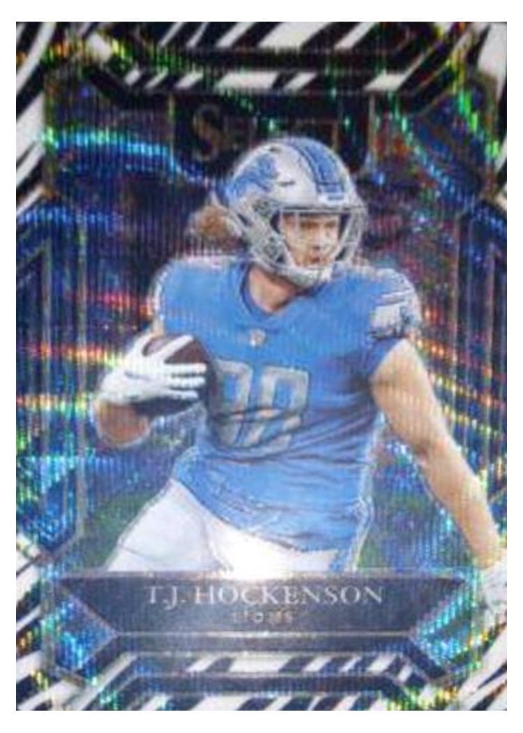 2021 Panini Select Base Set T.J. Hockenson Zebra Die Cut #213 card