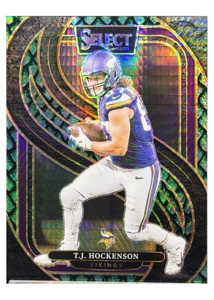 2024 Panini Select Base Set T.J. Hockenson Dragon Scale Prizm #194 card