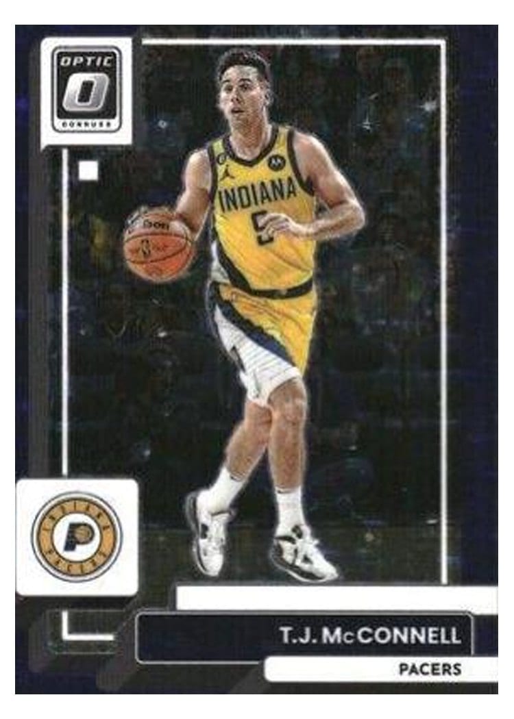 2022-23 Donruss Optic Base Set T.J. McConnell Purple Stars #81 card
