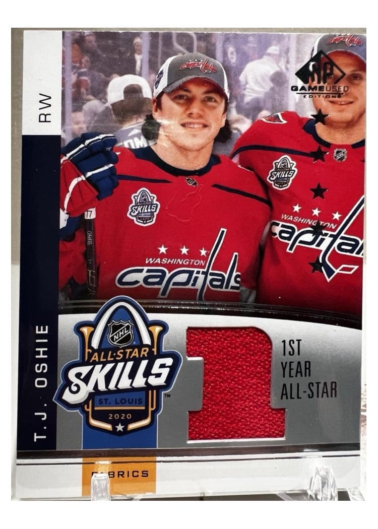 2020-21 SP Game Used 2020 NHL All-Star Skills Fabrics 1st Year T.J. Oshie #AS1-TO card
