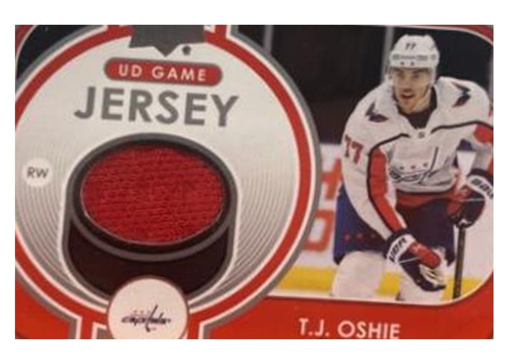 2021-22 Upper Deck UD Game Jersey T.J. Oshie #GJ-TO card