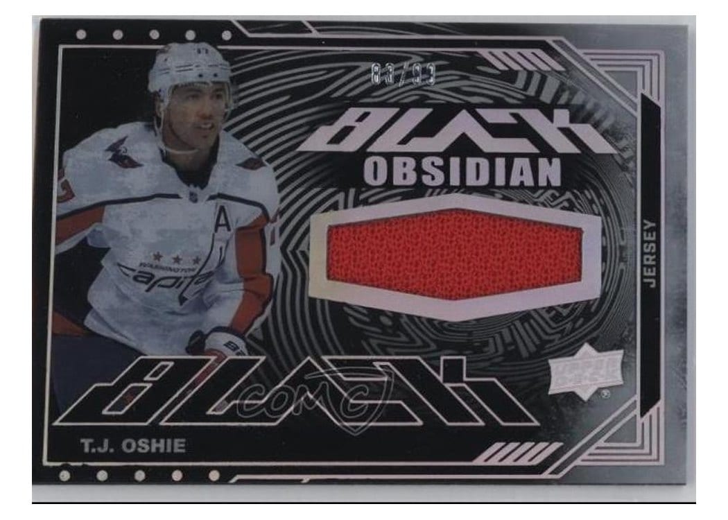 2023-24 SPx UD Black Obsidian Jerseys T.J. Oshie #OJ-TO card