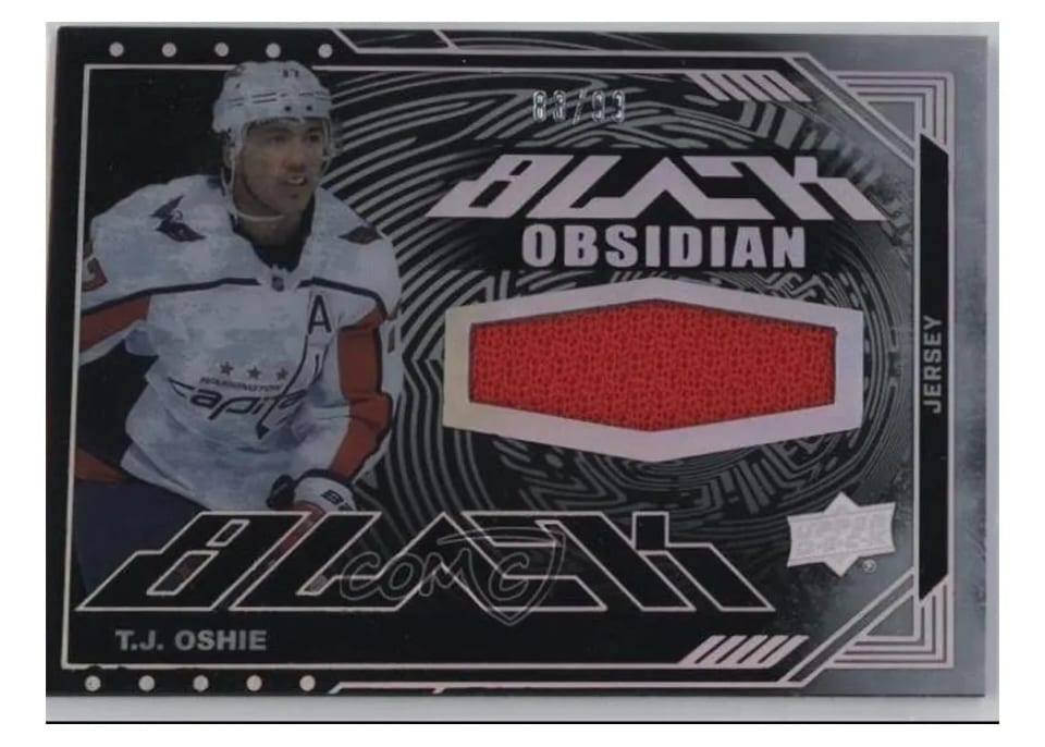 2023-24 SPx UD Black Obsidian Jerseys T.J. Oshie #OJ-TO card