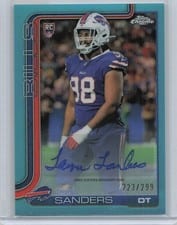 2025 Topps Chrome Retail Rookie Autographs T.J. Sanders #RRA-TJS card