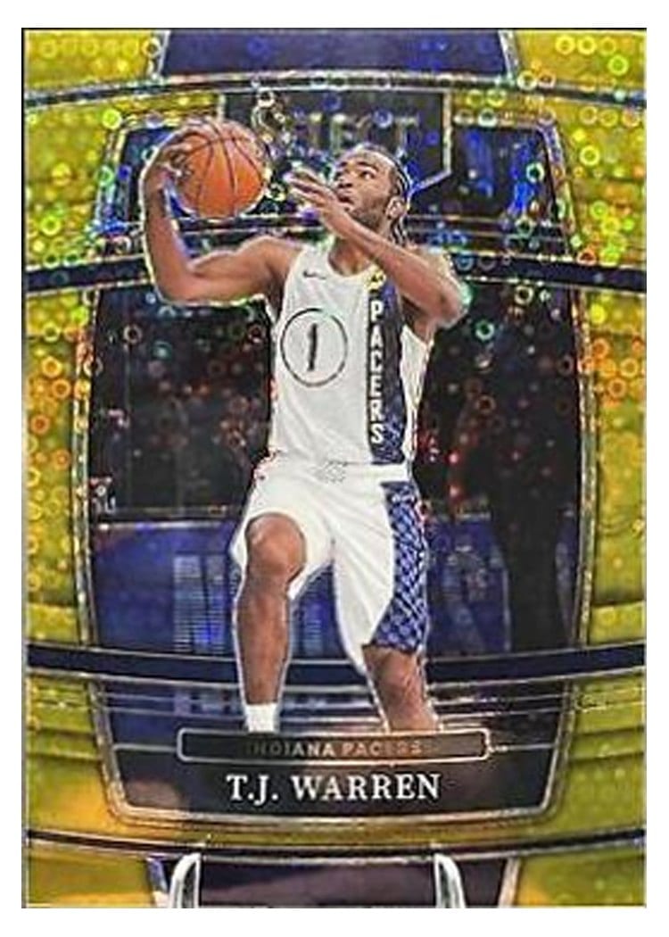 2021-22 Panini Select Base Set T.J. Warren Gold Disco Prizm #6 card