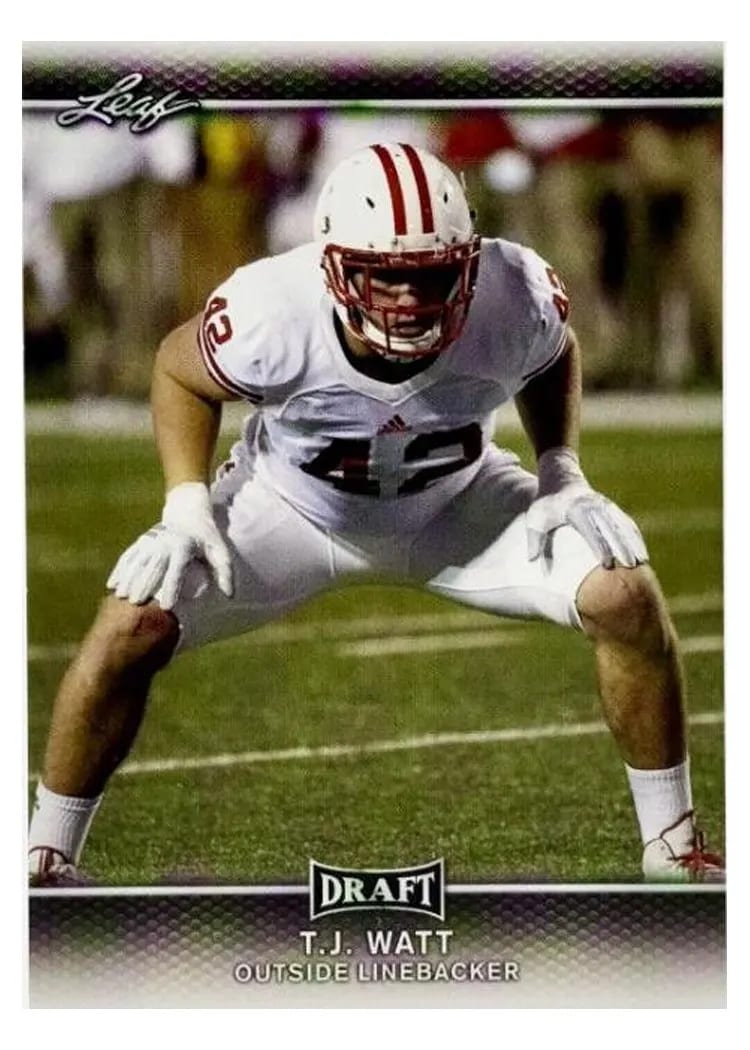 2017 Leaf Draft T.J. Watt #62 card