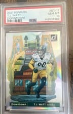 2021 Donruss Downtown T.J. Watt #DT-17 card