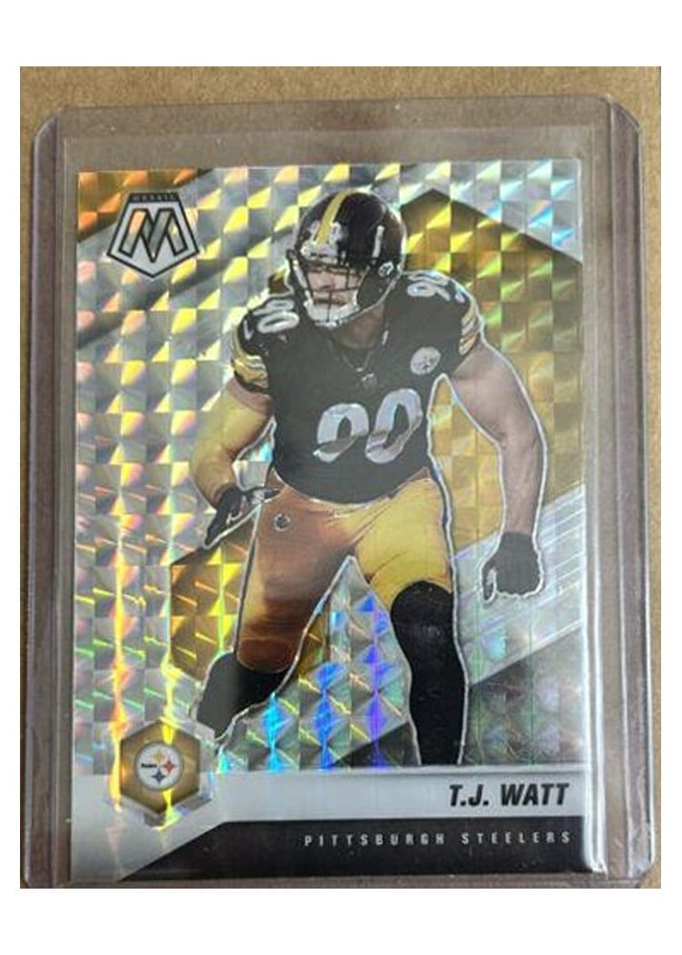 2021 Panini Mosaic Base Set T.J. Watt White Mosaic #172 card