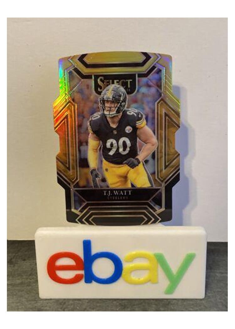 2021 Panini Select Base Set T.J. Watt Black Gold Die Cut #229 card
