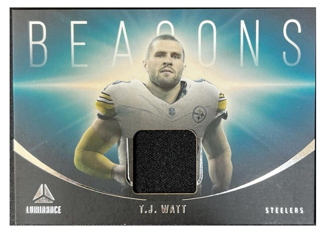 2024 Panini Luminance Beacons Relics T.J. Watt #BEA-TWT card