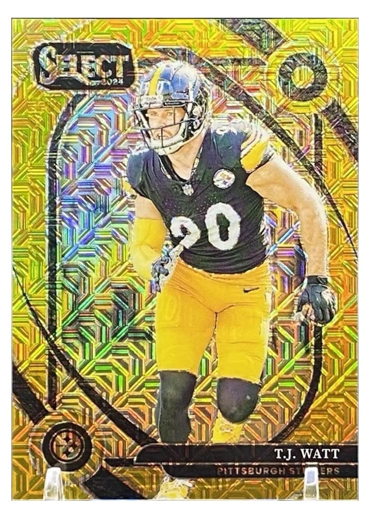 2024 Panini Select Base Set T.J. Watt Gold Mojo #294 card