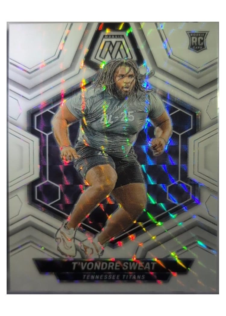2024 Panini Mosaic Base Set T'Vondre Sweat White #338 card
