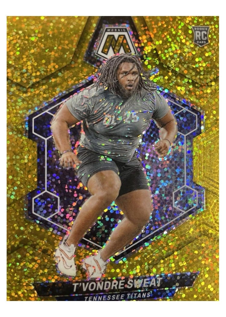 2024 Panini Mosaic Base Set T'Vondre Sweat Gold Sparkle #338 card