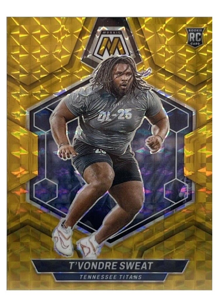 2024 Panini Mosaic Base Set T'Vondre Sweat Gold #338 card