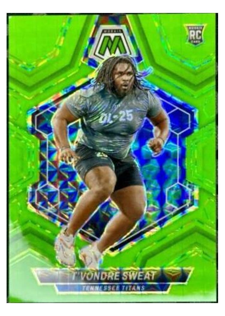 2024 Panini Mosaic Base Set T'Vondre Sweat Green Fluorescent #338 card