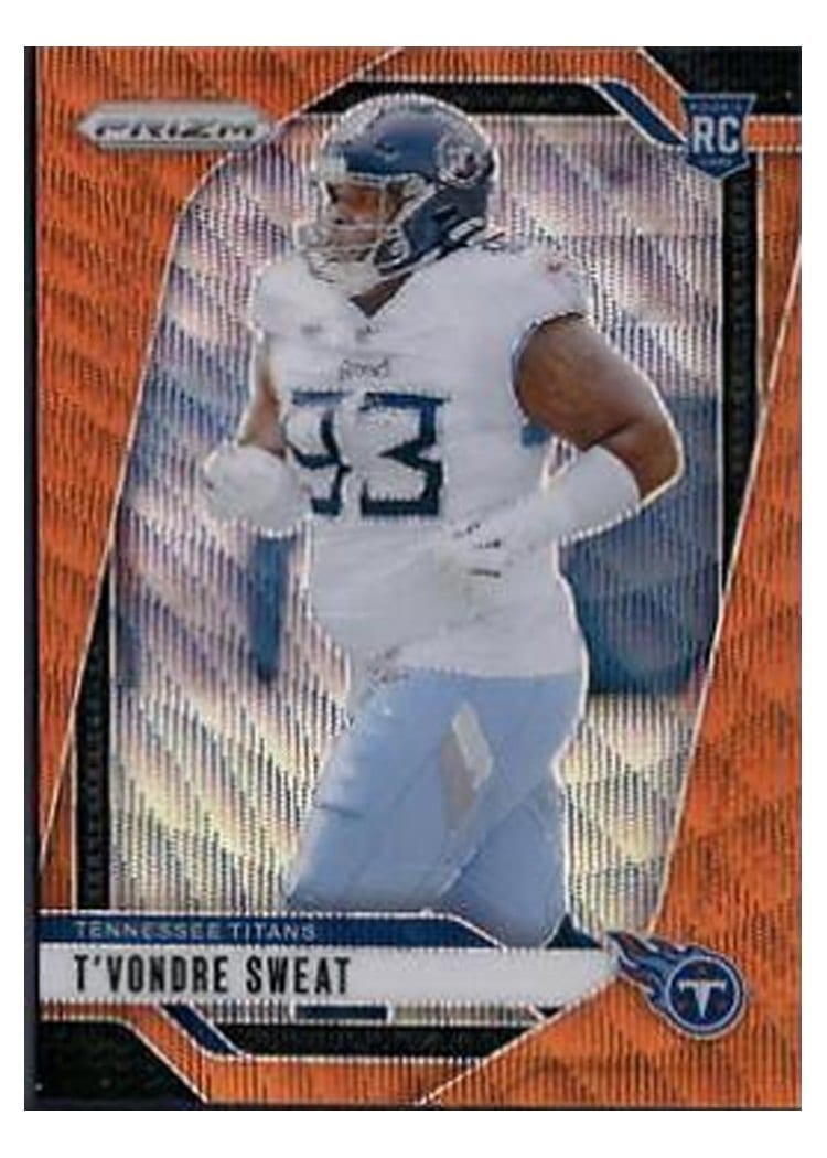 2024 Panini Prizm Base Set T'Vondre Sweat Orange Wave #394 card