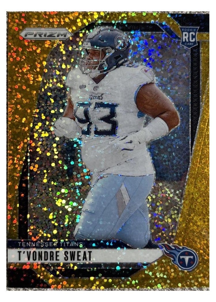 2024 Panini Prizm Base Set T'Vondre Sweat Gold Sparkle #394 card
