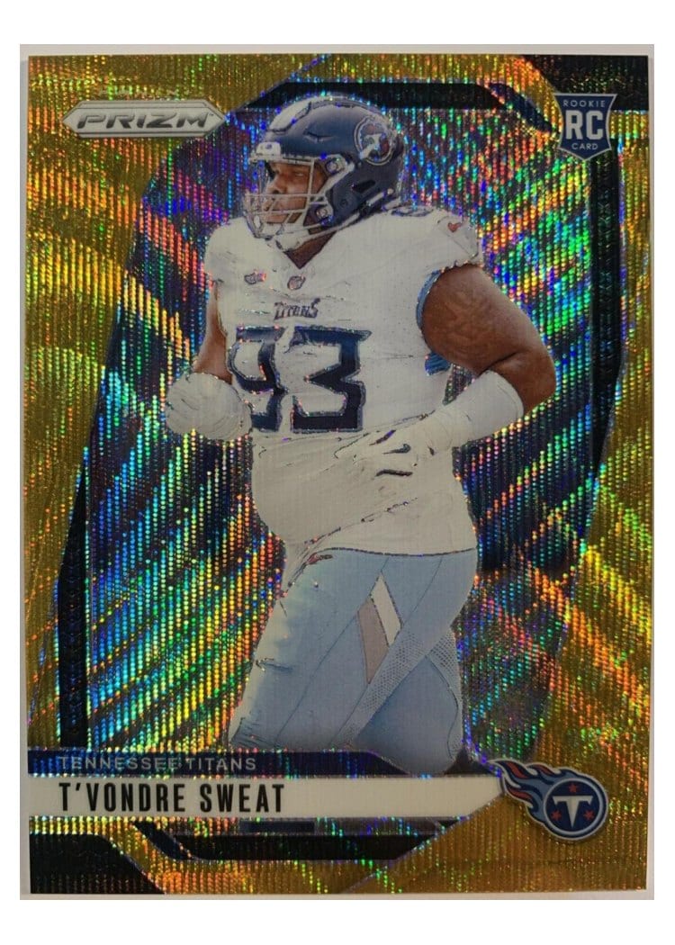 2024 Panini Prizm Base Set T'Vondre Sweat Wave Gold #394 card