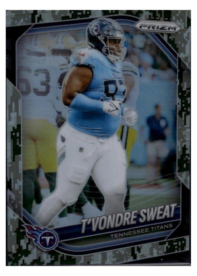 2025 Panini Prizm Base Set T'Vondre Sweat Forest Camo #80 card