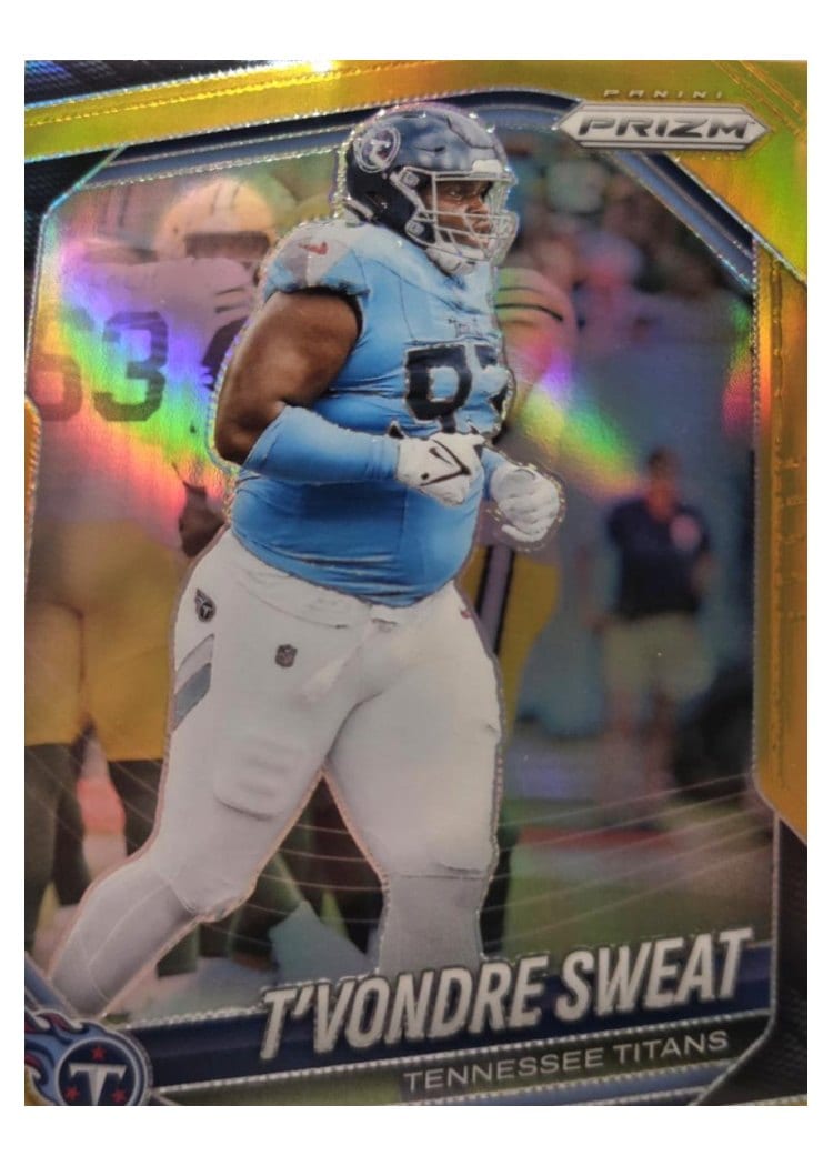 2025 Panini Prizm Base Set T'Vondre Sweat Gold #80 card