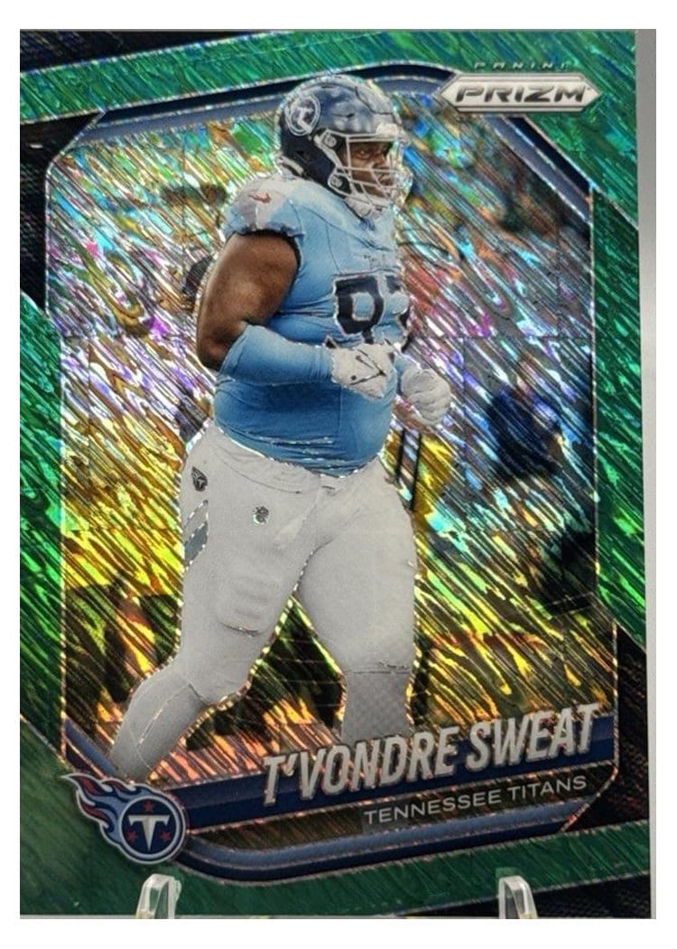 2025 Panini Prizm Base Set T'Vondre Sweat Green Shimmer #80 card