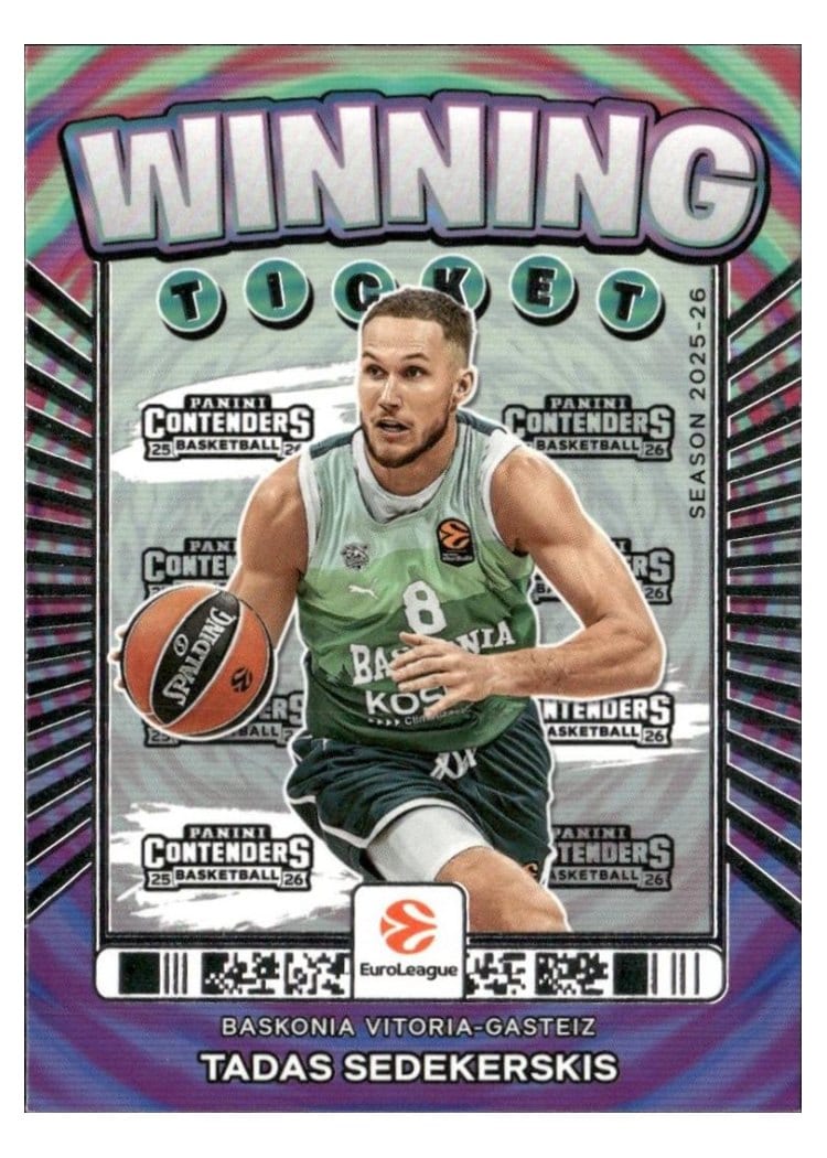 2025-26 Panini Contenders EuroLeague Winning Ticket Tadas Sedekerskis #25 card