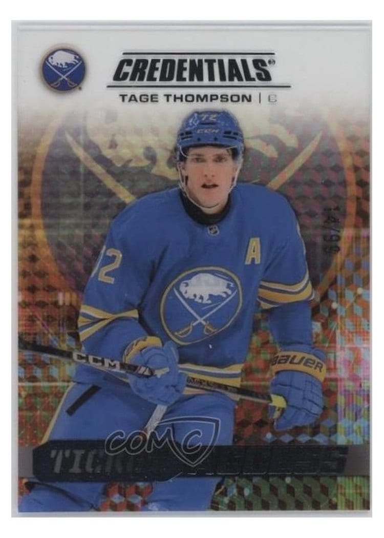 2025-26 Upper Deck Credentials Acetate Ticket Access Tage Thompson #TA-TA card
