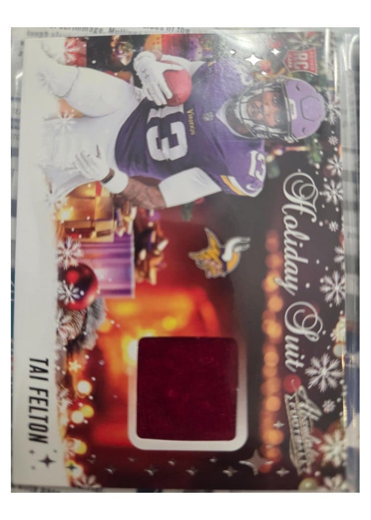 2025 Panini Absolute Countdown Calendar Holiday Suit Relics Tai Felton #38 card